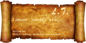 Lakner Teodózia névjegykártya